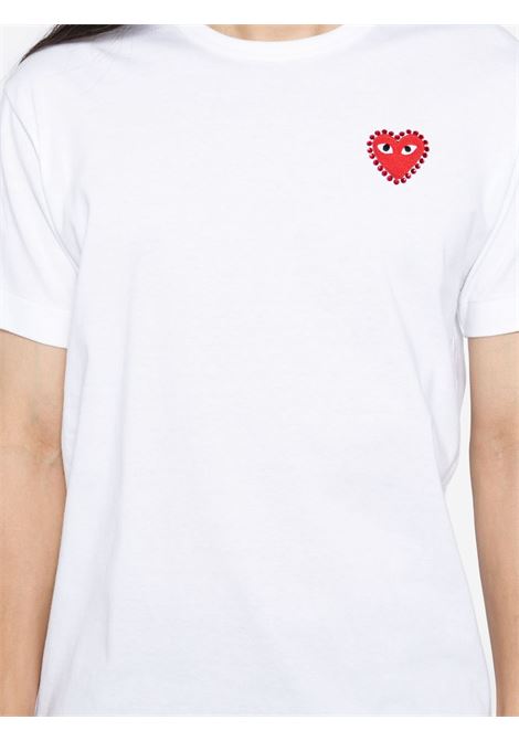 emblem t-shirt unisex white COMME DES GARÇONS PLAY | AX-T801-0512